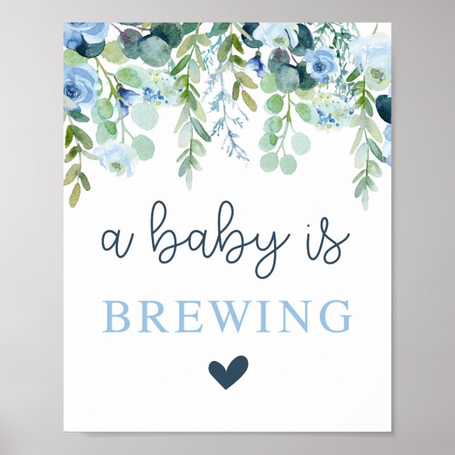 A Baby is brewing boy sign (Front)