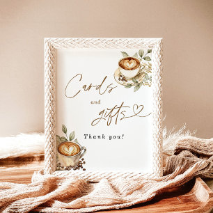 A Baby is Brewing Cards & Gifts Sign, Coffee Baby Poster