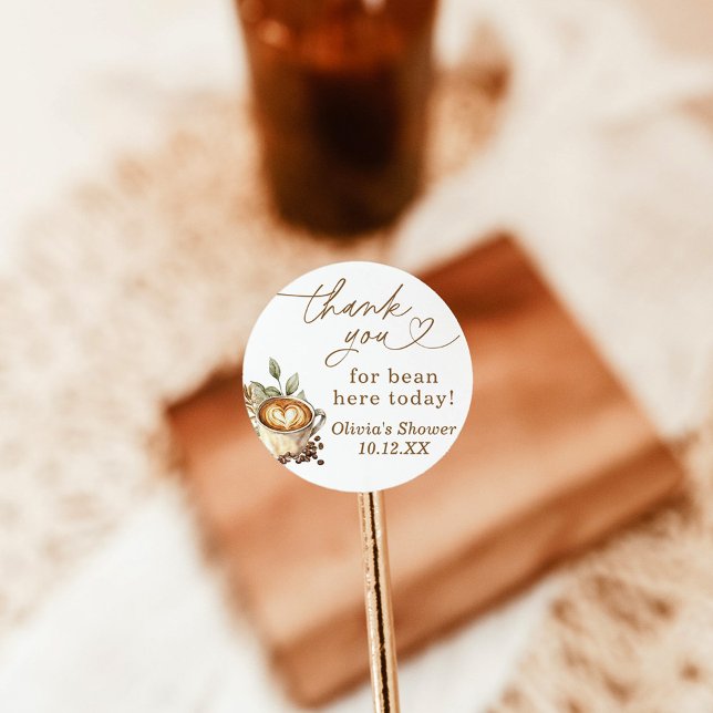 A Baby Is Brewing Coffee Baby Shower Classic Round Sticker (Creator Uploaded)