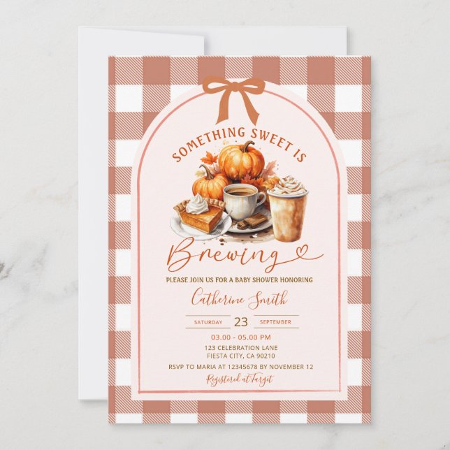 A Baby is Brewing Coffee Baby Shower Fall Autumn Invitation (Front)