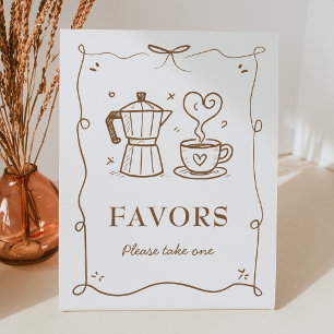 A Baby Is Brewing Coffee Baby Shower Favors Sign