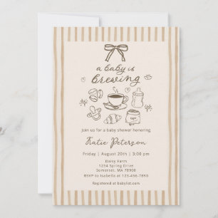 A Baby is Brewing Coffee Baby Shower Invitation