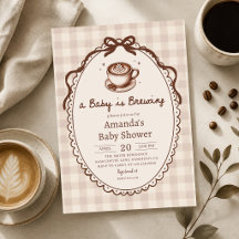 A Baby is Brewing Coffee Baby Shower Invitation