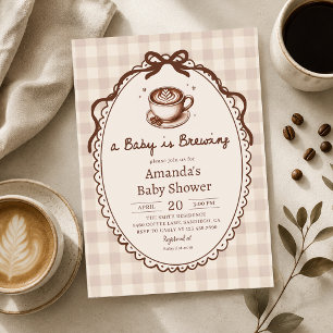 A Baby is Brewing Coffee Baby Shower Invitation