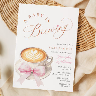 A Baby Is Brewing Coffee Baby Shower Invitation