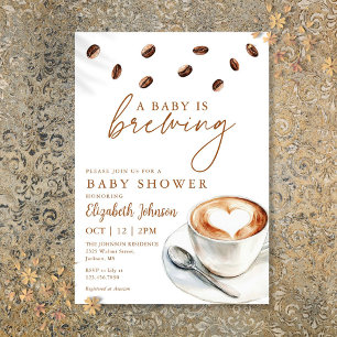 A Baby Is Brewing Coffee Baby Shower Invitation