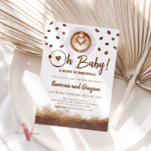 A Baby is Brewing, Coffee Baby Shower Invitation