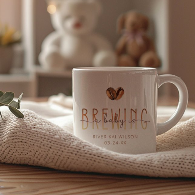 A Baby Is Brewing Coffee Baby Shower Mug (A Baby Is Brewing Coffee Mug)