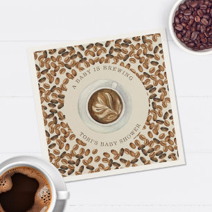 A Baby Is Brewing Coffee Baby Shower Napkin