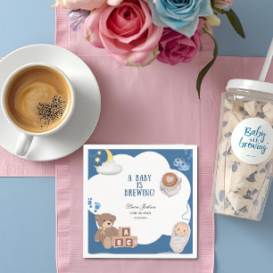 A Baby Is Brewing Coffee Baby Shower  Napkin
