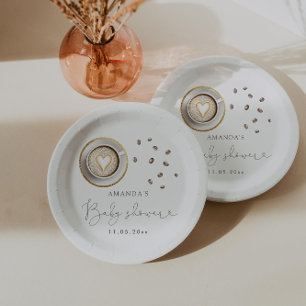 A Baby Is Brewing Coffee Baby Shower Paper Plate