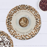 A Baby Is Brewing Coffee Baby Shower Paper Plates<br><div class="desc">"A baby is brewing" baby shower theme with Illustration of coffee with coffee bean border.</div>