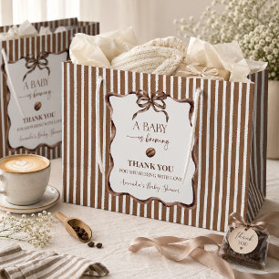 A Baby Is Brewing Coffee Baby Shower Party Large Gift Bag