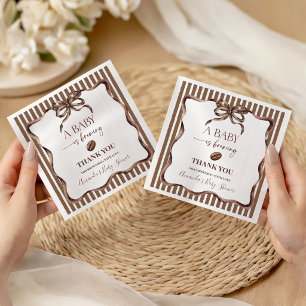 A Baby Is Brewing Coffee Baby Shower Party Napkin