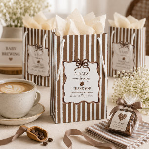 A Baby Is Brewing Coffee Baby Shower Party Small Gift Bag
