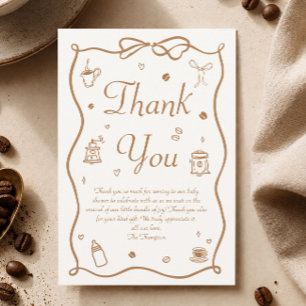 A Baby is Brewing Coffee Baby Shower Thank You Card
