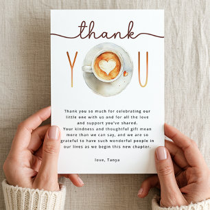 A Baby Is Brewing Coffee Baby Shower Thank You Card