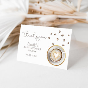 A Baby Is Brewing Coffee Baby Shower  Thank You Card