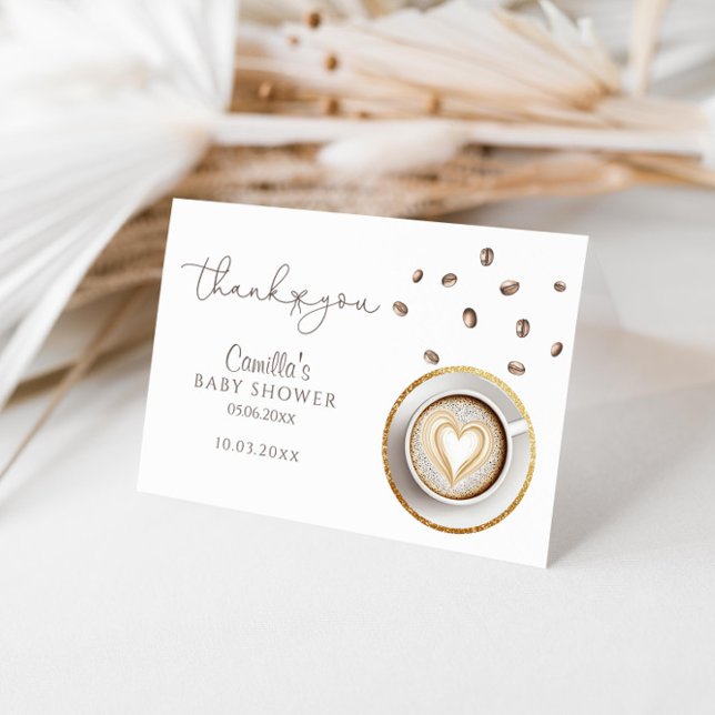 A Baby Is Brewing Coffee Baby Shower  Thank You Card (Creator Uploaded)