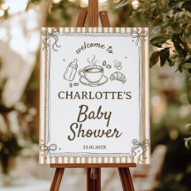 A Baby Is Brewing Coffee Baby Shower Welcome Sign