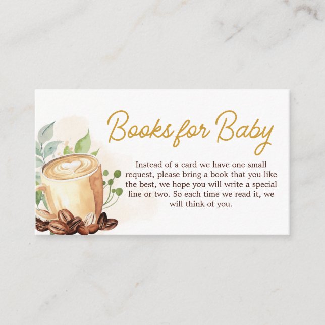 A Baby is Brewing Coffee Books for Baby Enclosure Card (Front)