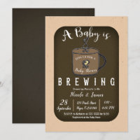 A Baby is Brewing Coffee Cafe Boy Girl Shower