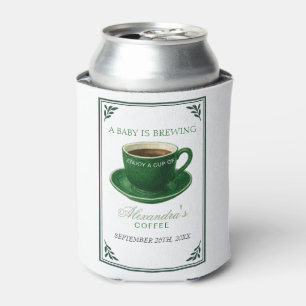 A Baby Is Brewing Coffee Cup Baby Shower Can Cooler