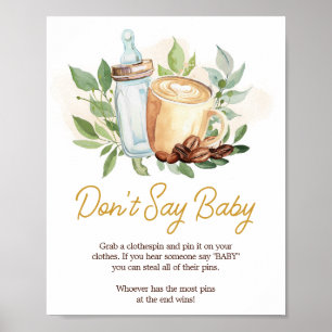 A Baby is Brewing Coffee Don't Say Baby Sign