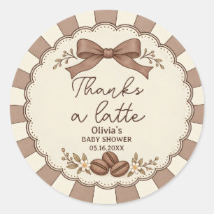 A Baby is Brewing Coffee Gender Neutral Shower Classic Round Sticker