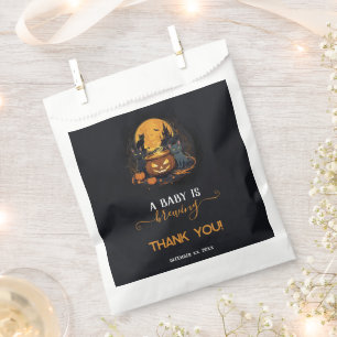 A Baby Is Brewing Cute Halloween Baby Shower Favour Bags