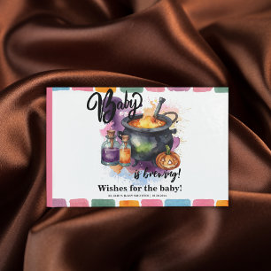 A Baby Is Brewing   Cute Halloween Baby Shower Guest Book