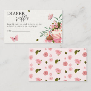 A Baby is Brewing Diaper Raffle Baby shower Enclosure Card