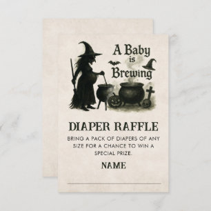 A Baby Is Brewing Diaper Raffle Baby Shower Enclosure Card