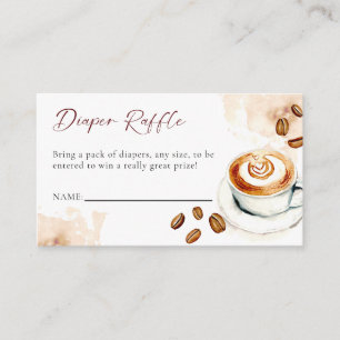A Baby is Brewing Diaper Raffle Coffee Baby Shower Enclosure Card