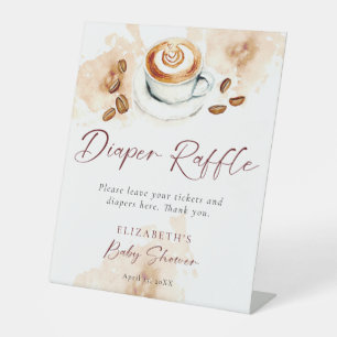A Baby Is Brewing Diaper Raffle sign Coffee Shower