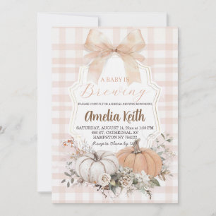 A Baby Is Brewing Fall Baby Shower Invitation Blus