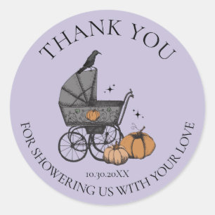 A Baby is Brewing Fall Baby Shower Thank You Classic Round Sticker