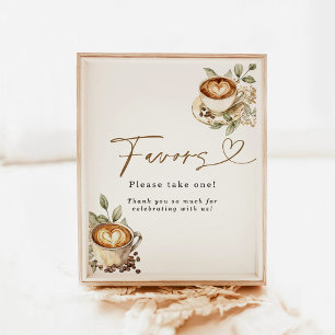 A Baby is Brewing Favors Sign   Coffee Baby Shower