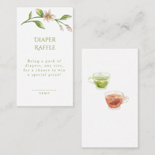 A Baby is Brewing Floral Tea Party Baby Shower Enclosure Card