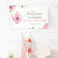 A Baby is Brewing Flower Rose Tea Baby Shower