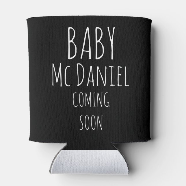 a baby is brewing funny baby shower can cooler (Back)