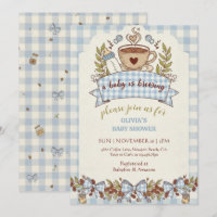 A Baby is Brewing Gingham Coffee Baby Shower