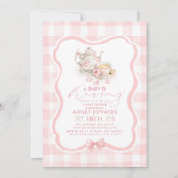 A Baby is Brewing Girl Baby Shower Pink Tea Party