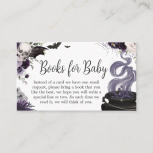 A Baby is Brewing Gothic Halloween Books for Baby Enclosure Card