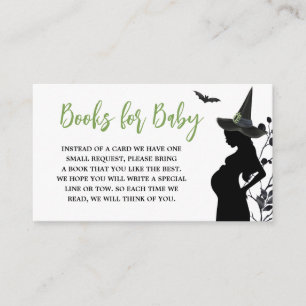 A Baby is Brewing Green Halloween Books for Baby Enclosure Card