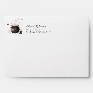 A Baby is Brewing Halloween Baby Shower Envelope