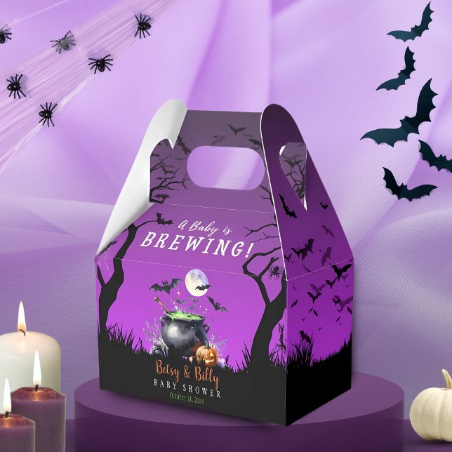 A Baby Is Brewing Halloween Baby Shower Favour Box (Creator Uploaded)