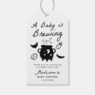 A Baby is Brewing Halloween Baby Shower Gift Tags