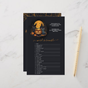 A Baby Is Brewing Halloween Baby Shower Word Game