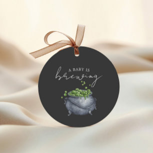 A Baby is Brewing Halloween Favour Tags